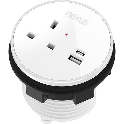 Nexus In Desk Power Module, White