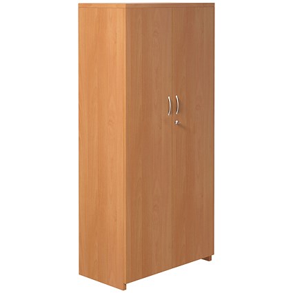 Serrion Premium Tall Cupboard, 3 Shelves, 1600mm High, Beech