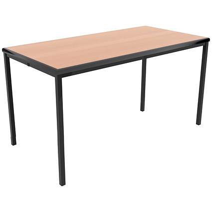 Jemini Titan Multipurpose Classroom Table, 1200x600x710mm, Beech/Black