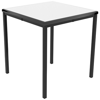 Jemini Titan Multipurpose Classroom Table, 600x600x640mm, Grey/Black