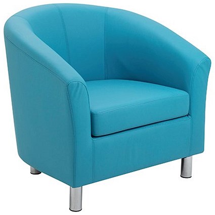 Jemini Tub Polyurethane Armchair, Sky Blue