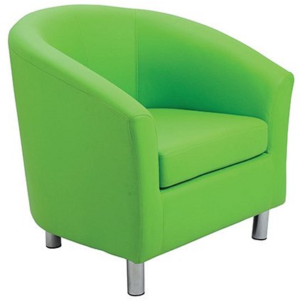 Jemini Tub Polyurethane Armchair, Lime