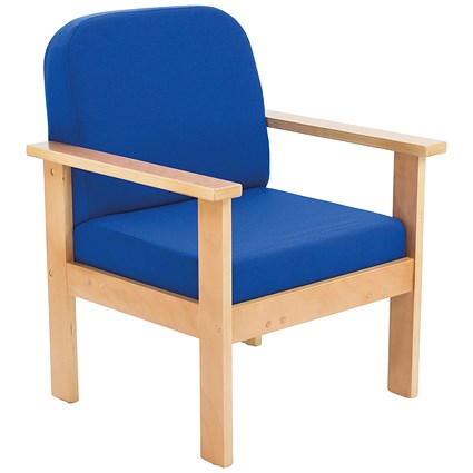 FF First Wooden Reception Armchair Blue