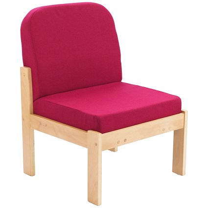 FF First Wooden Reception Side Chair Claret