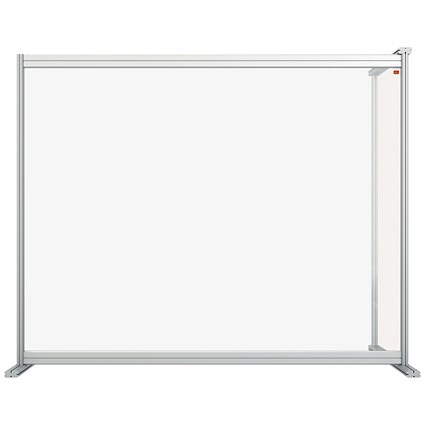 Nobo Modular Desk Divider Extension Acrylic 1200x50x50mm Clear