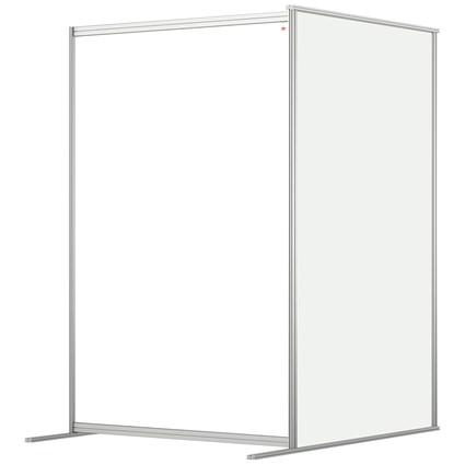 Nobo Modular Free Standing Room Divider Extension, 800x1800mm, Clear Acrylic