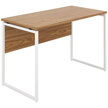 Soho Square Leg Desk Oak/White Leg
