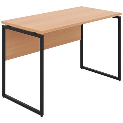 Soho Square Leg Desk, 1200mm, Beech Top, Black Leg