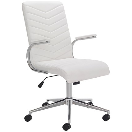 Arista Tarragona High Back Operator Chair, White