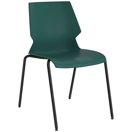 Jemini Uni 4 Leg Chair - Green/Grey