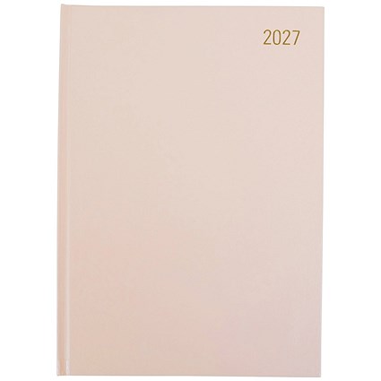 5 Star Desk Diary Day Per Page Appointment A4 Soft Beige 2027