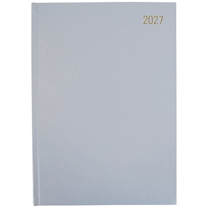 5 Star Desk Diary Day Per Page Appointment A4 Silver Grey 2027
