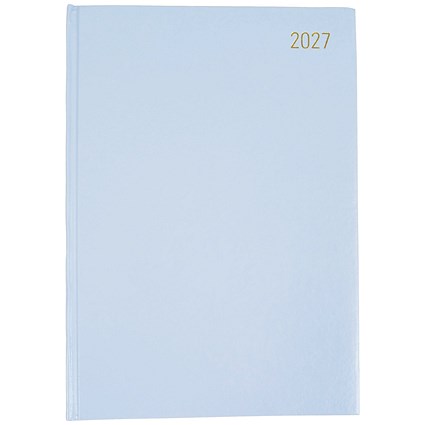 5 Star Desk Diary Day Per Page Appointment A4 Soft Blue 2027