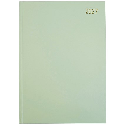 5 Star Desk Diary Day Per Page A4 Sage Green 2027