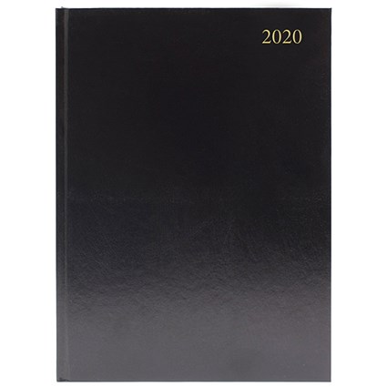 2020 Diary A4, Week to View, Black