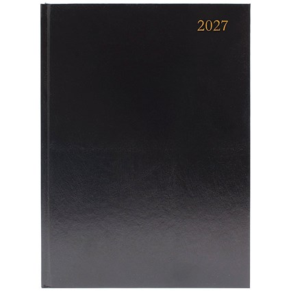 Desk Diary Week To View A4 Black 2027