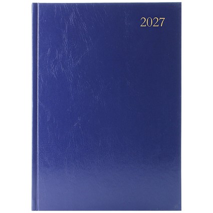 Desk Diary Week To View A4 Blue 2027