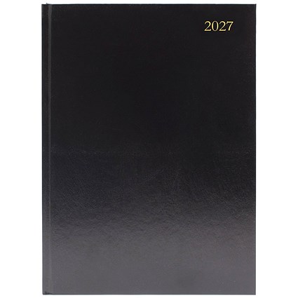 Desk Diary Day Per Page A5 Black 2027