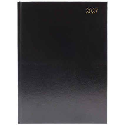Desk Diary Week To View A5 Black 2027