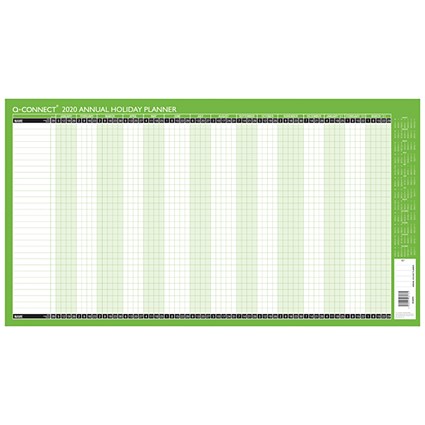 Q-Connect 2020 Unmounted Holiday Planner - 754 x 410mm