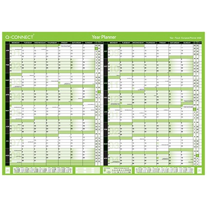 Q-Connect 2020-2021 Unmounted 16 Month Planner - A1
