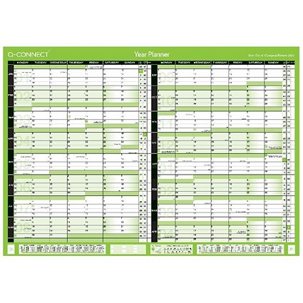 Q-Connect 16 Month Planner A1 Unmounted 2021-22