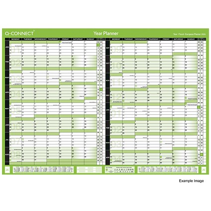 Q-Connect 16 Month Planner, Unmounted, A1, January 2026-April 2027