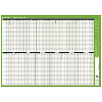 Q-Connect Day Planner Mounted 855 x 610mm 2021