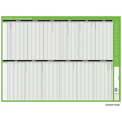 Q-Connect Day Planner, Mounted, 855x610mm, 2026