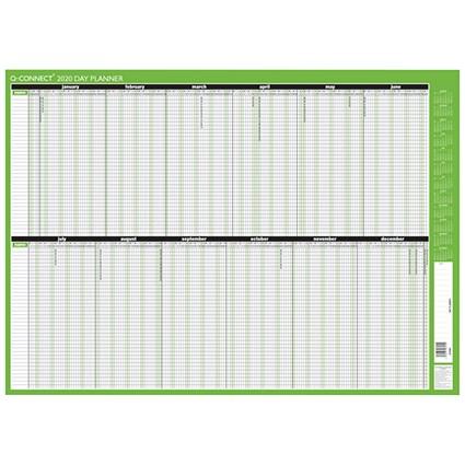 Q-Connect 2020-2021 Unmounted Day Planner - 855 x 610mm