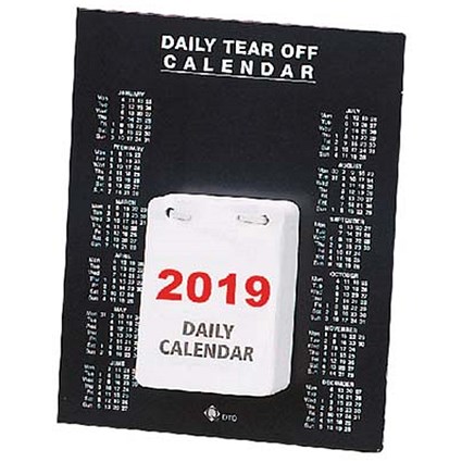Daily 2019 Desk Calendar Tear Off - 150x185mm