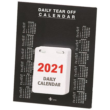 Daily Desk Calendar Tear Off 150 x 185mm 2021
