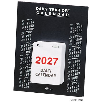 Q-Connect Daily Tear Off Desk Calendar 2027