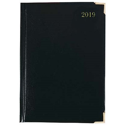 2019 Executive Diary / Day Per Page / A4 / Black