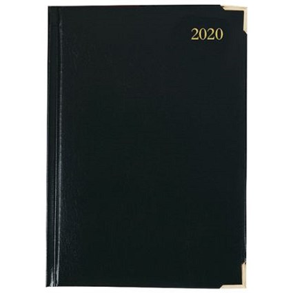 Executive 2020 Diary A4, Day Per Page, Black