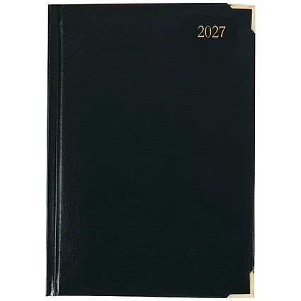 Executive Diary Day Per Page A4 Black 2027