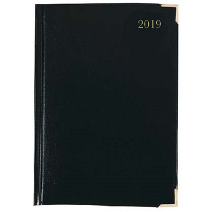 2019 Executive Diary / Day Per Page / A5 / Black