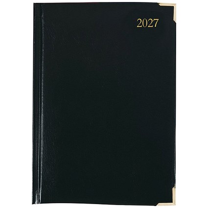 Executive Diary Day Per Page A5 Black 2027