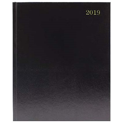 2019 Appointments Diary / Week to View / Quarto / Black