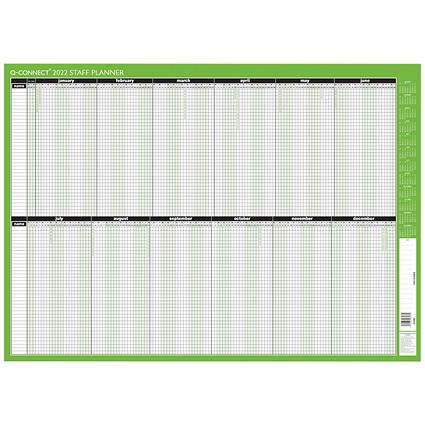 Q-Connect Staff Planner Unmounted 2022