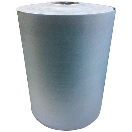 Go Wipe Hydrospun Strong Cloth Roll, 300x300mm Sheet Size, 120m Roll Length, Blue, Pack of 2