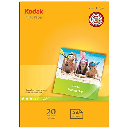 Kodak 5740512 A4 Gloss Photo Paper 20 Sheets - 3937182