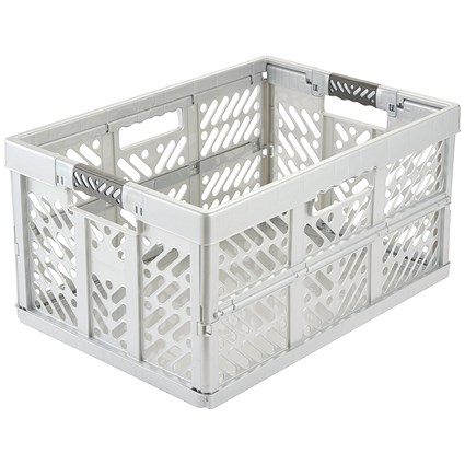 Keeeper Ultra Tough Ben Folding Crate 45 Litre Silver