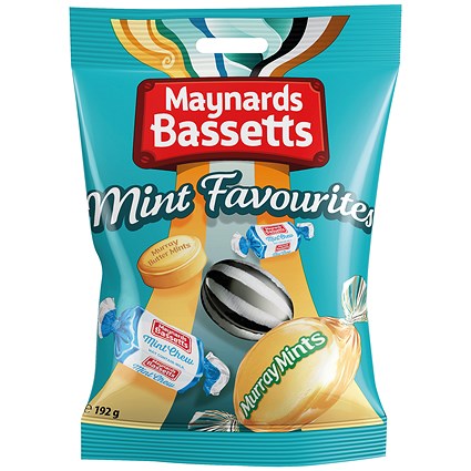 Maynards Bassetts Mint Favourites 192g (Pack of 12)