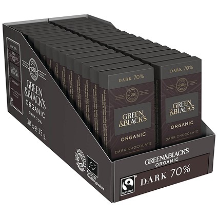 Green & Blacks 35g Dark Chocolate (Pack of 30)