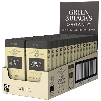 Green & Blacks 35g White Chocolate (Pack of 30)