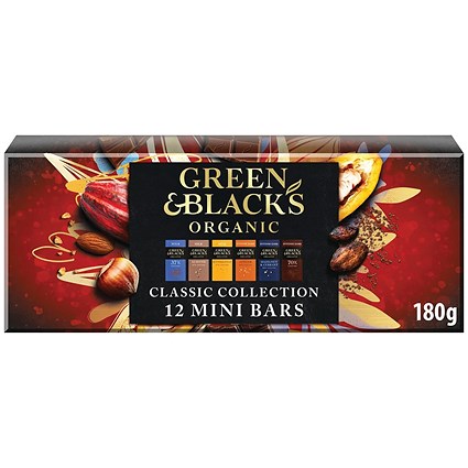 Green and Blacks Organic Classic Mini Chocolate Bar Collection, 180g