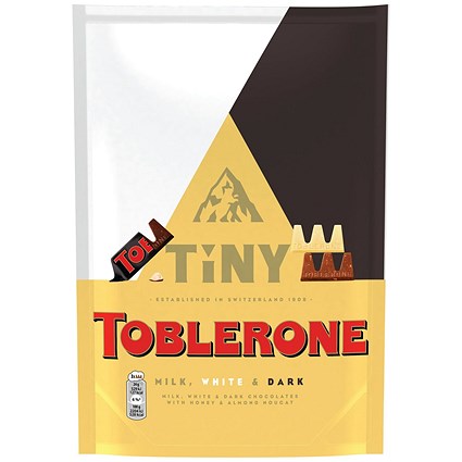 Toblerone Tiny Milk/White/Dark Chocolate Bars Pouch, 280g