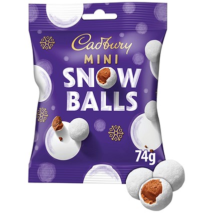 Cadbury Mini Snowball Chocolates Bag, 80g