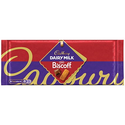 Cadbury Dairy Milk Lotus Biscoff Chocolate Bar, 350g